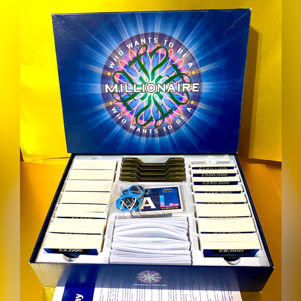 WHO WANTS TO BE A MILLIONAIRE VTG 1998 UNIQUE 1st EDITION ITV FAMILY QUIZ GAME